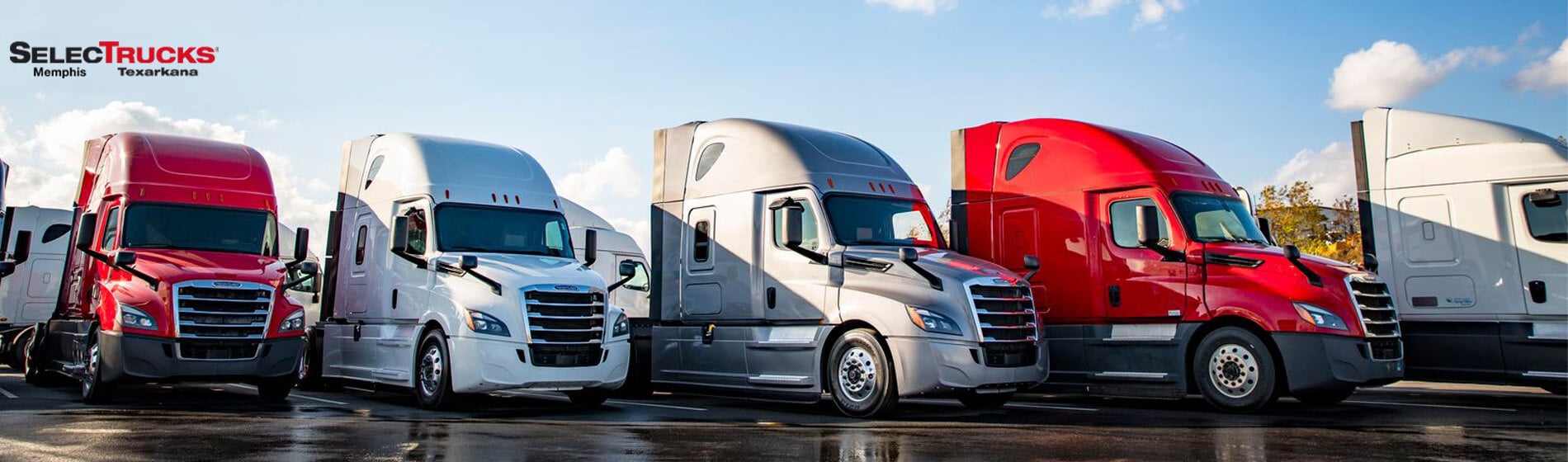 Lineup semi truck